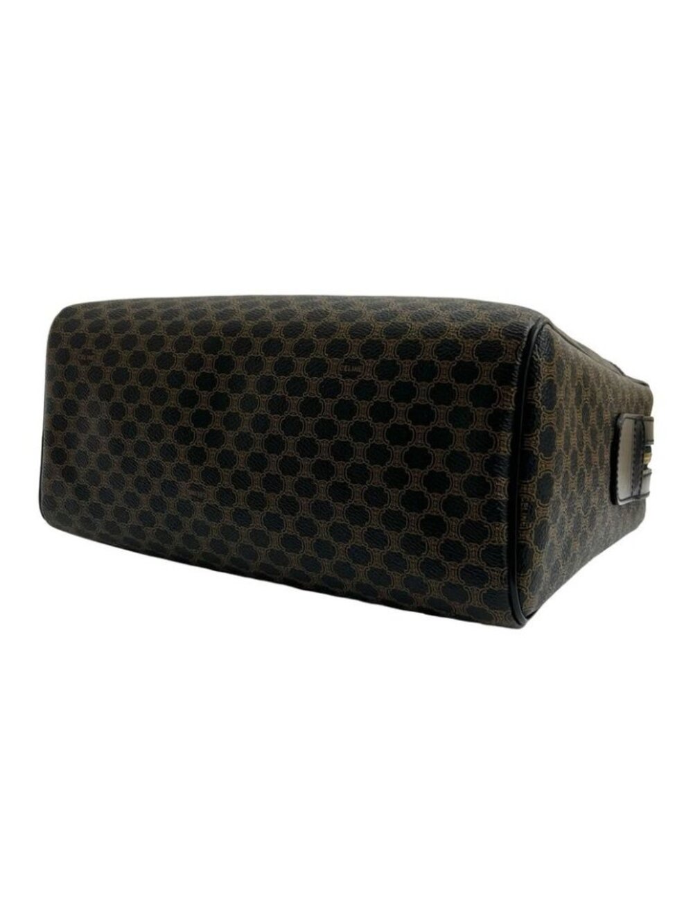 Celine Vintage Macadam Pattern Triomphe Logo Leather Handbag - Picture 8 of 10